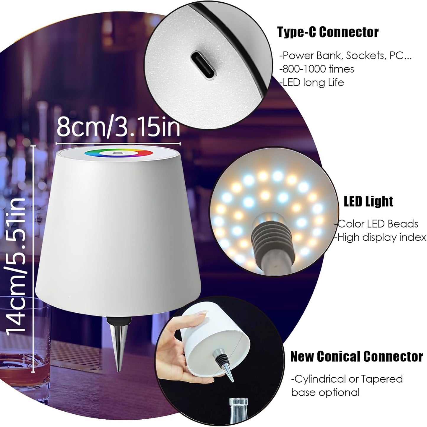 LumiPour RGB Wireless Bottle Lamp
